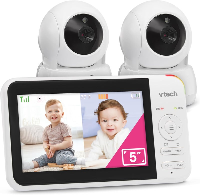 vtech مراقب الأطفال VTech VM924-2 مع كاميرتين وصوت وزاوية دوران وإمالة وزوم - Image 1